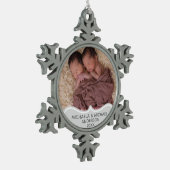 TWIN Babys 1. Weihnachtsfeier FOTO Ornament Elegan (Links)