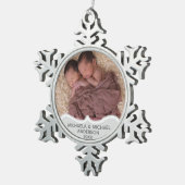 TWIN Babys 1. Weihnachtsfeier FOTO Ornament Elegan (Rechts)