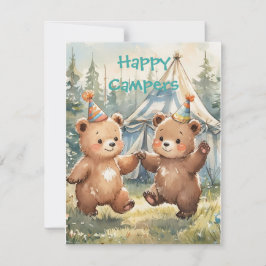Twin-Bär Geburtstags-Digital-Download-Einladung Einladung