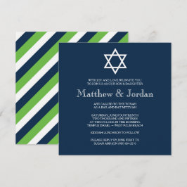 Twin Bar Mitzvah Einladung - Modern