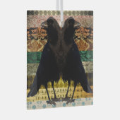 Twin Beaks Crows Ornament Aus Glas (Vorderseite Rechts)