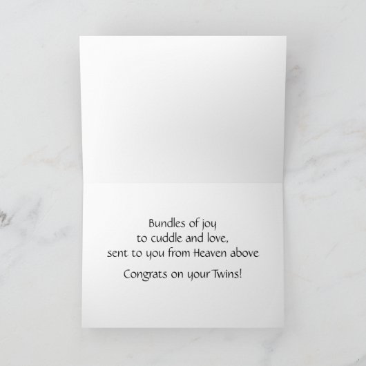 Twin Bears Gratulationen Card 2 - Customizable Karte (Innenseite)