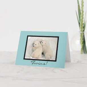 Twin Bears Gratulationen Card 2 - Customizable Karte