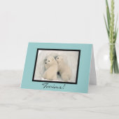 Twin Bears Gratulationen Card 2 - Customizable Karte (Vorderseite)