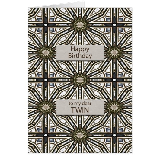 Twin Birthday Abstrakt Mandala Design (Vorne)