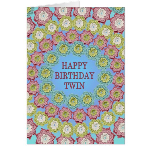 Twin Birthday Crochet Blume (Vorne)