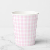 Twin Birthday Ginger Jars Coquette Pink Gingham Pappbecher (Rückseite)