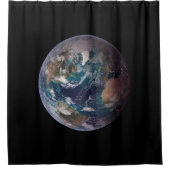 Twin Blue Marbles - West - Planet Erde Duschvorhang (Vorderseite)