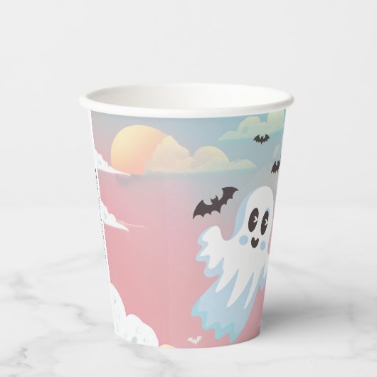 Twin Boos Halloween-Kinderdusche Pappbecher (Vorderseite)