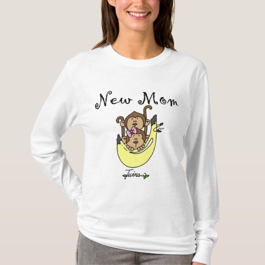 Twin Boy and Girl Junge Mutter Tshirts (Vorderseite)