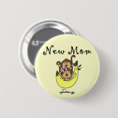 Twin Boy and Girl Junge Mutter Tshirts Button (Vorne & Hinten)