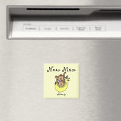 Twin Boy and Girl Junge Mutter Tshirts Magnet (In Situ (Geschirrspüler))