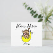 Twin Boy and Girl Junge Mutter Tshirts Postkarte (Stehend Vorderseite)