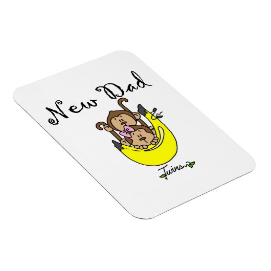 Twin Boy and Girl New Dad Geschenke Magnet (Rechte Seite)