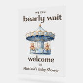 Twin Boy Baby Dusche Begrüßung Akryllisches Zeiche Acrylschild (Winkel)