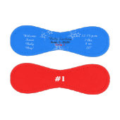 Twin Boy Birth Stats Red White Blue Baseball (Paneele)