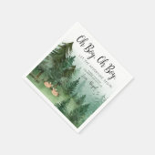 Twin Boy Deer Woodland Baby Dusche Serviette (Ecke)