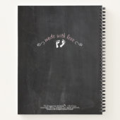 Twin Boy Girl Elephants Baby Shower Gästebuch | Notizbuch (Rückseite)