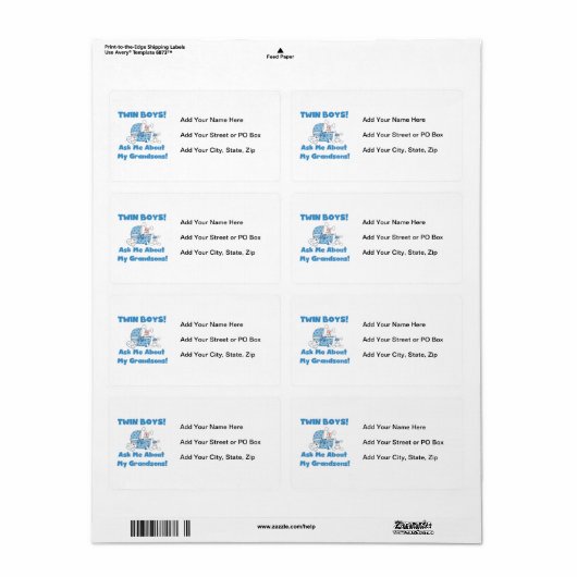 Twin Boy Grandsons Geschenke (Vorne)