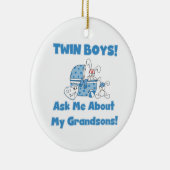 Twin Boy Grandsons Geschenke Keramik Ornament (Rechts)