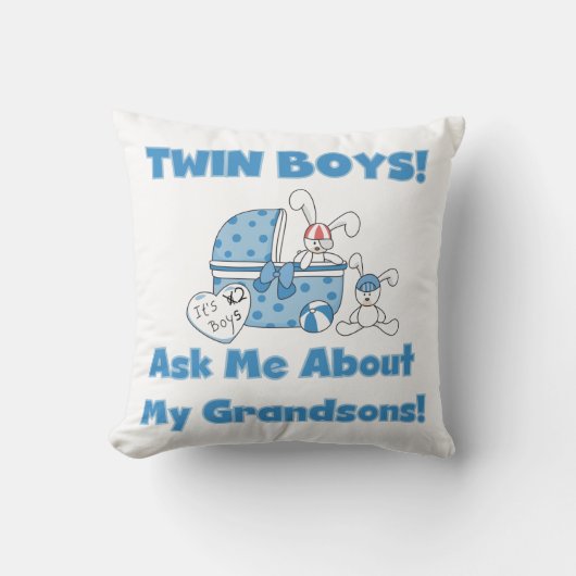 Twin Boy Grandsons Geschenke Kissen (Vorderseite)