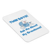 Twin Boy Grandsons Geschenke Magnet (Rechte Seite)