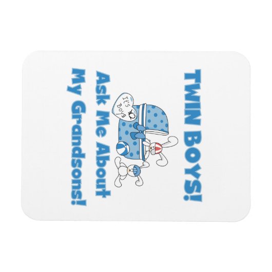 Twin Boy Grandsons Geschenke Magnet (Horizontal)