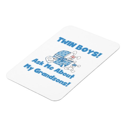 Twin Boy Grandsons Geschenke Magnet (Linke Seite)