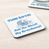 Twin Boy Grandsons Geschenke Untersetzer (Linke Seite)