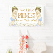 Twin Boy Prince Baby Dusche Banner (Insitu)