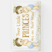 Twin Boy Prince Baby Dusche Banner (Vertikal)