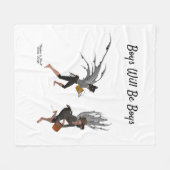 Twin Boy Rain Fee Fleece Blanket (Vorderseite (Horizontal))