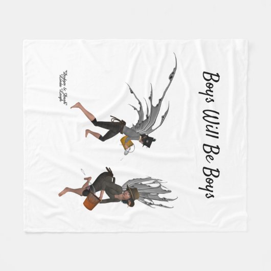 Twin Boy Rain Fee Fleece Blanket (Vorderseite (Horizontal))