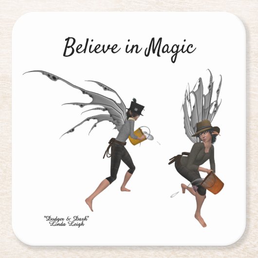 Twin Boy Rain Fee Paper Untersetzer (Vorderseite)