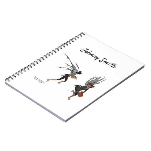 Twin Boy Rain Fee SpiralNotebook Notizblock (Linke Seite)