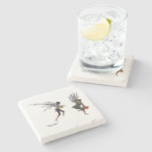 Twin Boy Rain Fee Stone Untersetzer (Seitenansicht)