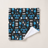 Twin Boy Stalk Delivery Blue Badhandtuch Set (Waschlappen)