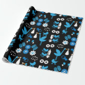 Twin Boy Stalk Delivery Blue Geschenkpapier (Ungerollt)