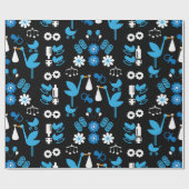 Twin Boy Stalk Delivery Blue Geschenkpapier (Flach)