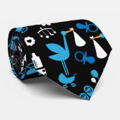 Twin Boy Stalk Delivery Blue Krawatte (Gerollt)