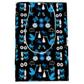 Twin Boy Stalk Delivery Blue Mittlere Geschenktüte (Vorderseite)