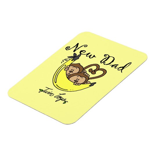 Twin Boys Affen New Dad Geschenke Magnet (Linke Seite)