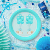 Twin Boys Baby Dusche Pappteller (Party)