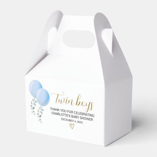 Twin Boys Baby Showbox Geschenkschachtel (Vorderseite)