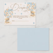 Twin Boys Baby Shower Diaper Raffle Begleitkarte (Vorne/Hinten)