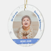 Twin Boys Fotos Oma Niedlich First Christmas Baby Keramik Ornament (Links)