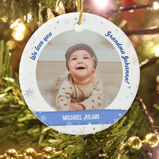 Twin Boys Fotos Oma Niedlich First Christmas Baby Keramik Ornament