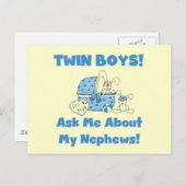 Twin Boys Fragte über meinen Nephew Postkarte (Vorne/Hinten)