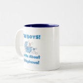 Twin Boys Fragte über meinen Nephew Zweifarbige Tasse (Vorderseite Links)