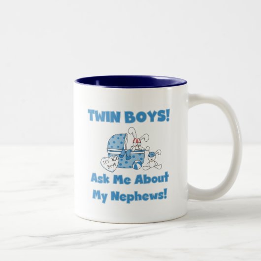 Twin Boys Fragte über meinen Nephew Zweifarbige Tasse (Rechts)